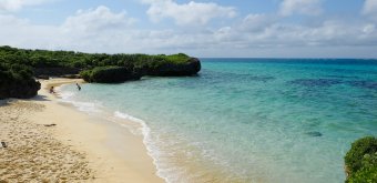 Miyakojima (Okinawa), plage au nord de l'île