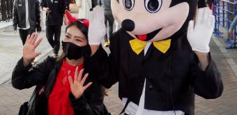 Shibuya (Tokyo), Cosplay Mickey Mouse pour Halloween