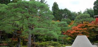 Ginkaku-ji, Cône de sable Kogetsudai et jardin en automne