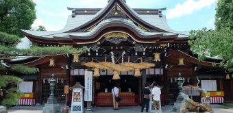 Kushida-jinja (Fukuoka), pavillon principal du sanctuaire