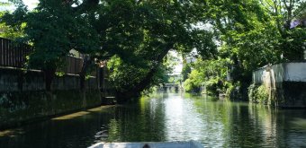 Yanagawa (Fukuoka), croisière Kawakudari sur les canaux en été 3
