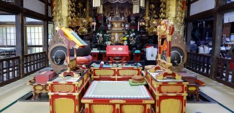 Wakura Onsen, autel bouddhiste du temple Hongyo-ji