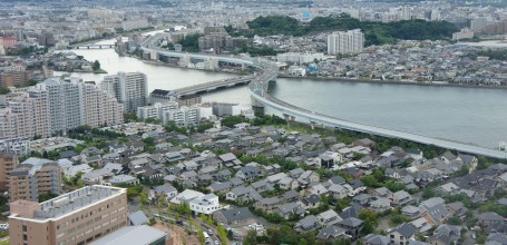 Fukuoka Tower, vue sur la ville de Fukuoka côté ouest