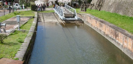 Kyoto, fin du canal du lac Biwa et plan incliné Keage Incline