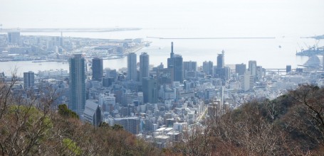 Nunobiki (Kobe), vue sur la ville de Kobe