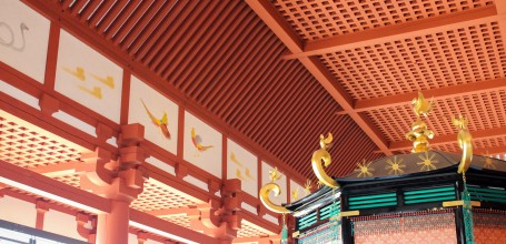 Heijo (Nara), Détail du trône de l'empereur dans le Daigoku-den 3