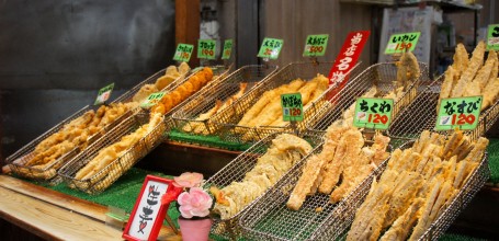 Kuromon Ichiba (Osaka), Stand de tempura