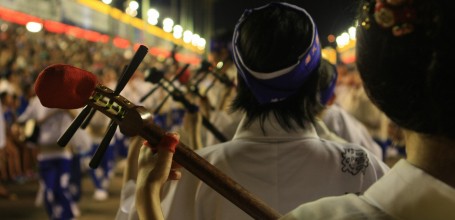 Festival Awa-odori à Tokushima (Shikoku), Musiciens
