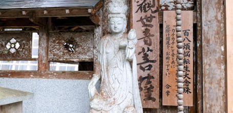 Sanbutsu-ji (Tottori), Statues bouddhiste et offrandes