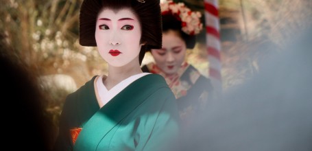 Thé matcha servi par Geisha et Maiko le 25 février au Kitano Tenmangu