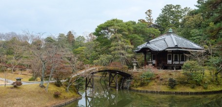 Mausolée Onrindo et pont arqué de la villa Katsura