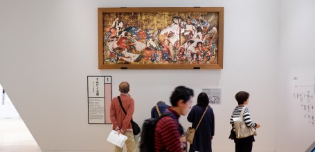 Musée Sumida Hokusai, réplique en couleur de l'œuvre Susano no Mikoto Yakujin Taiji no Zu