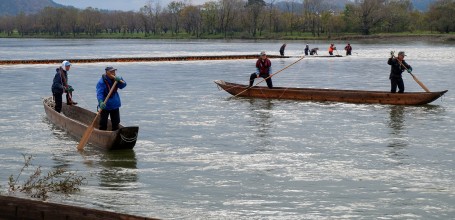 Murakami (Niigata), Pêche traditionnelle au filet sur la rivière Miomote