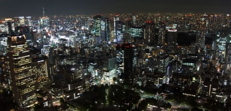 Tour de Tokyo, vue nocturne depuis l'observatoire Top Deck