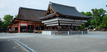 Yasaka-jinja (Kyoto), pavillons du sanctuaire en juin 2020