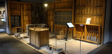 Musée des outils de charpentier de Takenaka,  mise en scène d'un atelier de charpentier
