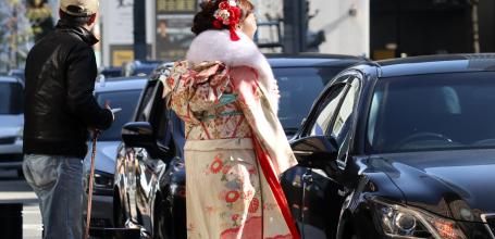 Jeunes japonaises en kimono furisode pour Seijin no hi 5