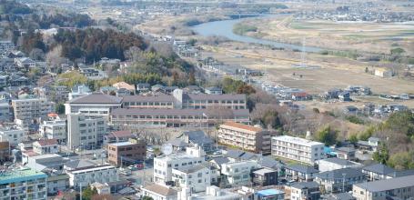 Art Tower Mito, vue sur la ville depuis l'observatoire 3