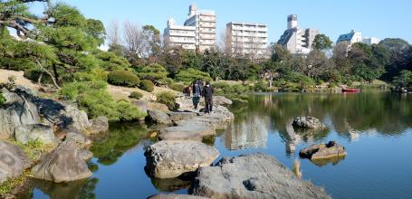 Kiyosumi Teien, chemin de pierre pas à pas Isowatari