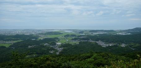 Ise-shima skyline, panorama sur la ville d'Ise et l'Océan Pacifique