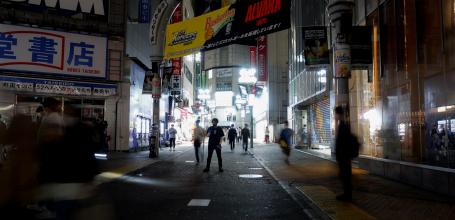 Tokyo dans le noir sous état d'urgence, Shibuya
