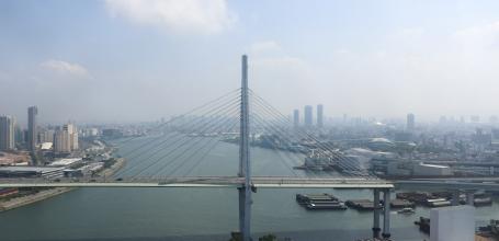 Tempozan (Osaka), vue panoramique sur la baie depuis la Grande roue