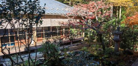 Kozan-ji (Takao, Kyoto), jardin intérieur du pavillon Sekisui-in à l'automne 