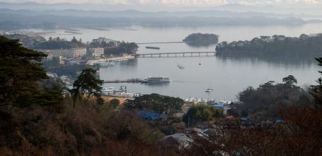Matsushima, vue sur la baie depuis le parc Saigyo Modoshi no Matsu