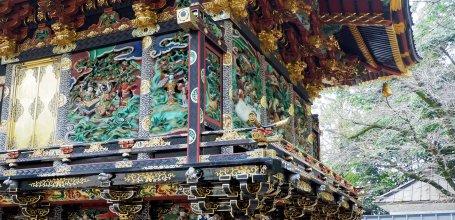 Menuma Shodenzan Kangi-in (Saitama), ornements de la façade du pavillon principal intérieur 2