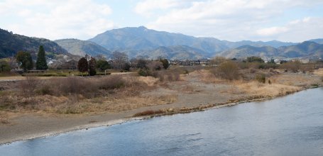 Matsunoo Taisha (Kyoto), vue sur la rivière Katsura située non loin du sanctuaire