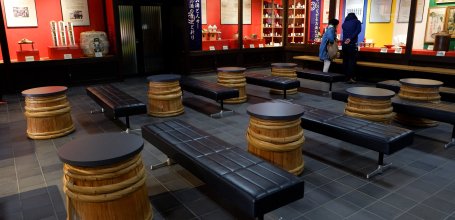 Matsunoo Taisha (Kyoto), exposition au musée du saké (Nihonshu)