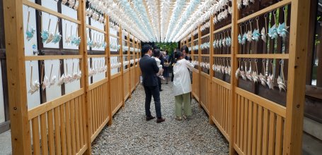 Kawagoe Hikawa-jinja, tunnel de moulins à vent du sanctuaire