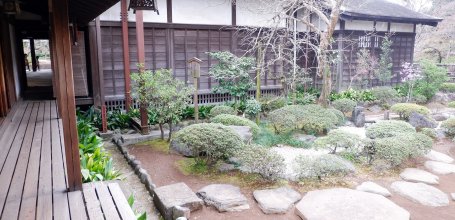 Kita-in (Kawagoe), vue sur le jardin japonais depuis la visite intérieure du temple