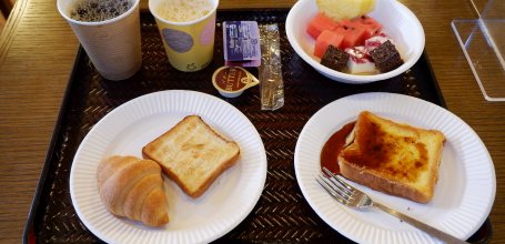 Hida Hanasatonoyu Takayama Ouan, exemple de petit-déjeuner buffet de l'hôtel