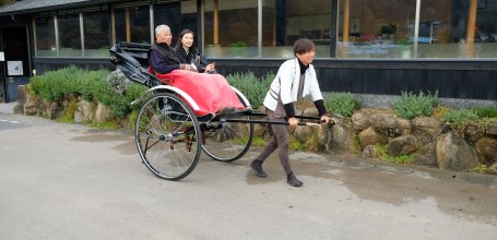 Togetsukyo (Kyoto), pousse-pousse à Arashiyama