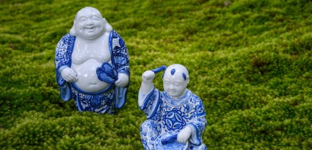 Hiyo Koke no Sato (Ishikawa), tapis de mousses et statues japonaises traditionnelles 3