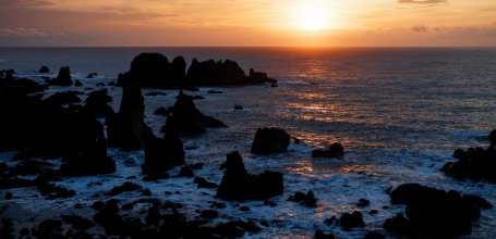 Péninsule d’Oga (Akita), coucher de soleil au cap Nyudo 2