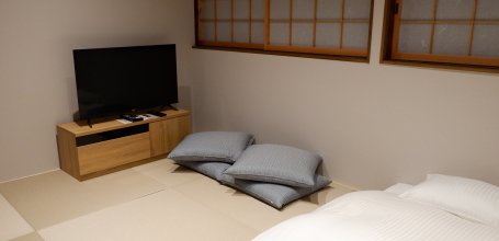 Auberge Homachi Mikuni Minato (Fukui), chambre japonaise de la maison Bishamon