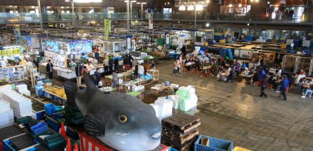 Shimonoseki (Yamaguchi), marché aux poissons Karato Market 