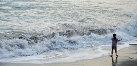 Kamakura (Kanagawa), plage et océan Pacifique au Japon