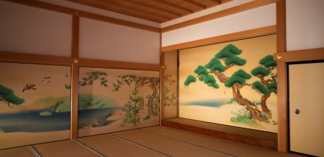 Château de Nagoya, Honmaru Goten, peintures de l'école Kano