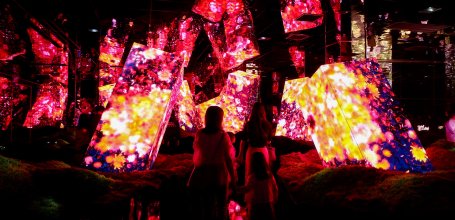 teamLab Biovortex Kyoto, Megaliths in the Eternal Existence of the Open Universe