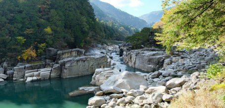 Vallée de Kiso (Alpes japonaises), gorges Nezame no Toko (ville de Agematsu, Nagano)