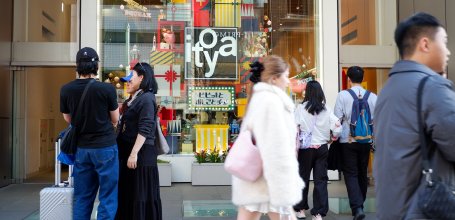 Ginza (Tokyo), touristes et résidents au début de l'année 2026