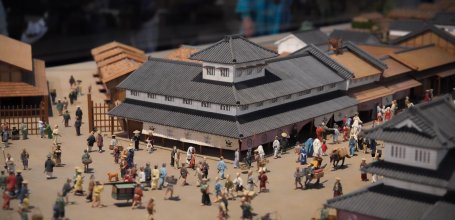 Musée Edo-Tokyo, reconstitution miniature de la ville à l'époque 