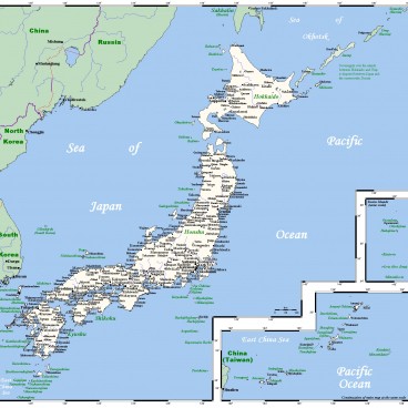 Carte Villes Japon
