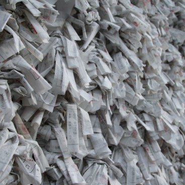 Kamakura, bandes de papier omikuji nouées au sanctuaire Tsurugaoka Hachiman-gu