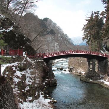 Nikko, pont Shinkyo en hiver