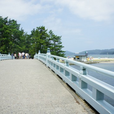 Amanohashidate, pont pour la traversée à pied du bras de terre