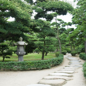 Takamatsu, jardin des ruines du château dans le parc Tamamo 2